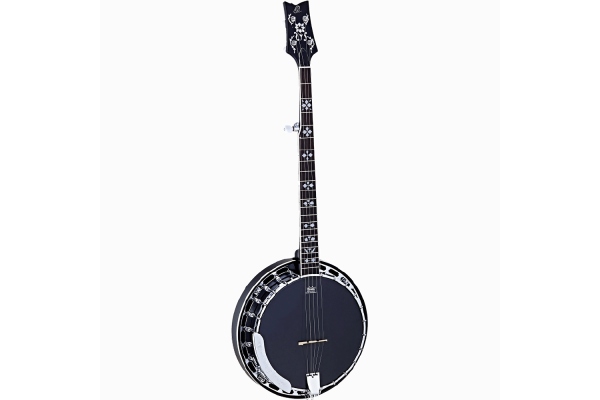 Ortega Raven Series Banjo 5 String - Mahogany Black + Bag