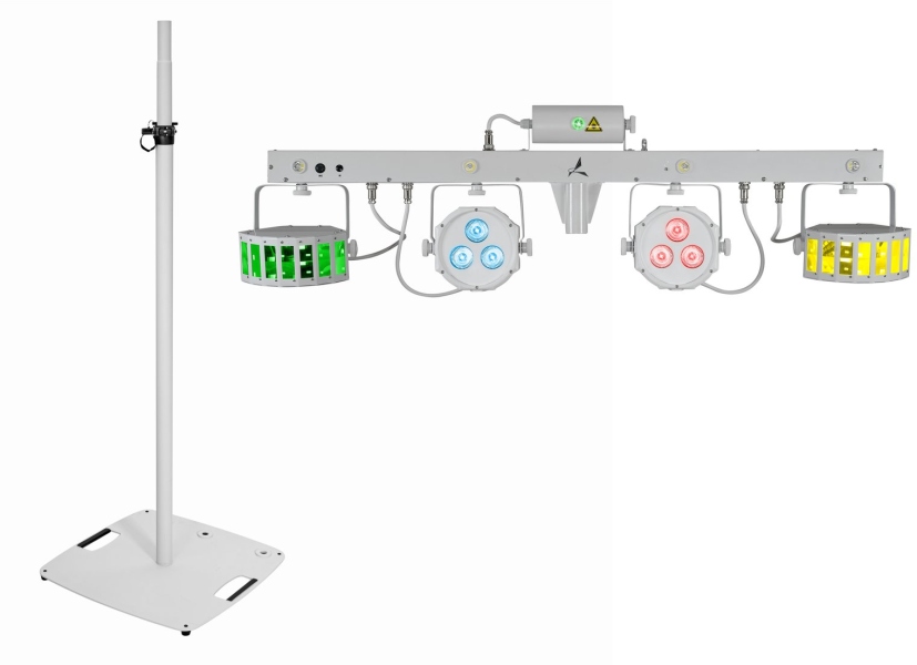 Eurolite Set LED KLS Laser Bar FX Light Set white + BPS-3 Loudspeaker Stand white