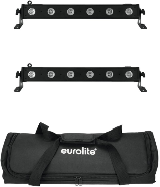 Eurolite Set 2x LED BAR-6 QCL RGBA + Soft Bag