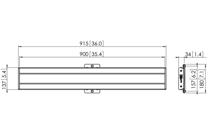 Bara pentru interfata  Vogels PFB3409, 915 mm, negru