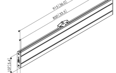 Bara pentru interfata  Vogels PFB3409, 915 mm, negru