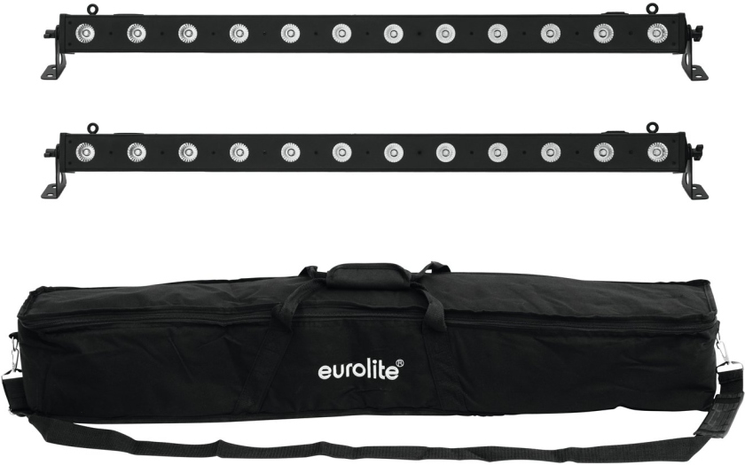 Eurolite Set 2x LED BAR-12 QCL RGBA + Soft Bag