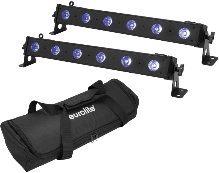 Eurolite Set 2x LED BAR-6 QCL RGB+UV Bar + Soft Bag
