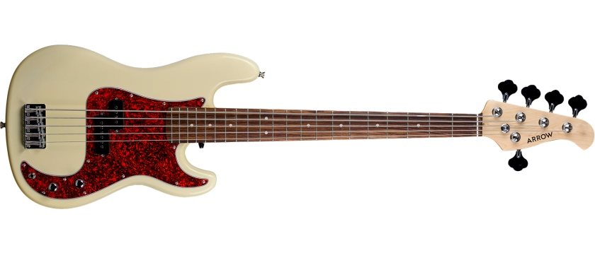 Arrow Session Bass 5 Bone White Rosewood/T-shell