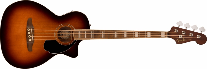 Fender Kingman Bass, Walnut Fingerboard, Black Pickguard, Shaded Edge Burst