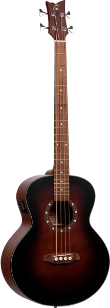 Ortega Deep Series 7 Bass 4 String - Bourbon Burst - Mahogany / Spruce