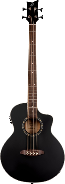 Ortega Deep Series 7 Bass 4 String Cutaway - Satin Black - Mahogany / Spruce