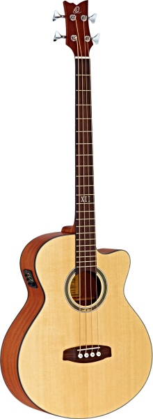 Ortega Electro-Acoustic Bass 4-String Deep Series 5 Solid Spruce D538-4