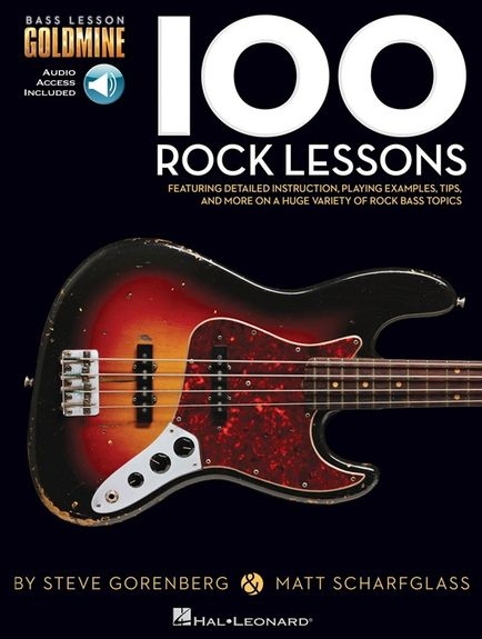 BASS LESSON GOLDMINE 100 ROCK LESSONS BGTR TAB BK/AUDIO ONLINE