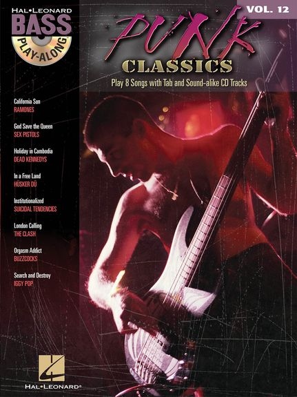 BASS PLAY ALONG VOLUME 12 PUNK CLASSICS BASS GUITAR BOOK/CD