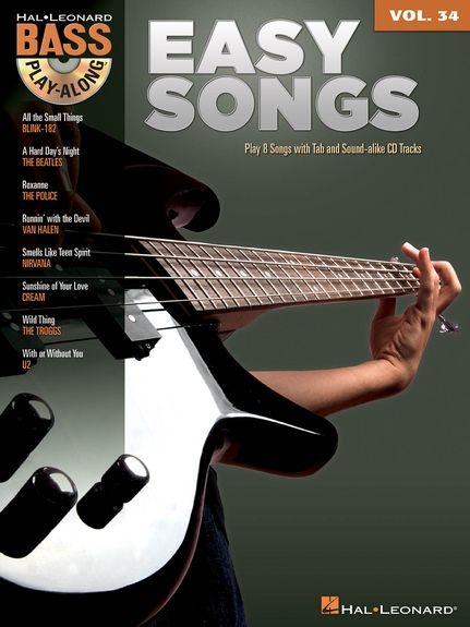 BASS PLAY ALONG VOLUME 34 EASY SONGS BGTR BK/AUDIO ONLINE