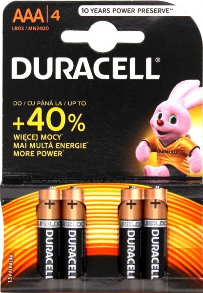 DuraCell Basic AAA (R3) B4 Pack