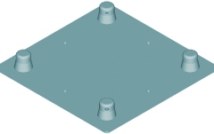 Bază truss Alutruss DECOLOCK DQ4-WPM Wall Mounting Plate MALE bk