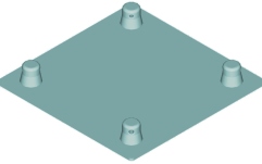 Bază truss în 4 puncte Alutruss DECOLOCK DQ4-BPM Base Plate MALE