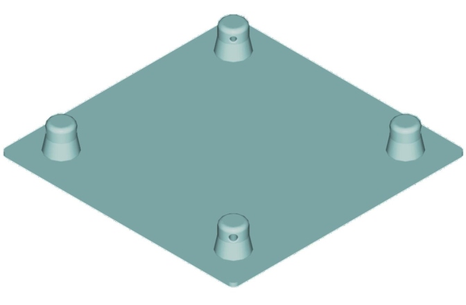 Bază truss în 4 puncte Alutruss DECOLOCK DQ4-BPM Base Plate MALE