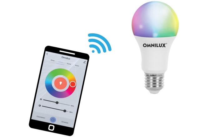 Bec WiFi inteligent Omnilux LED E27 RGB/WW/CW WiFi