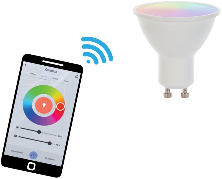 Omnilux LED GU10 RGB/WW/CW WiFi