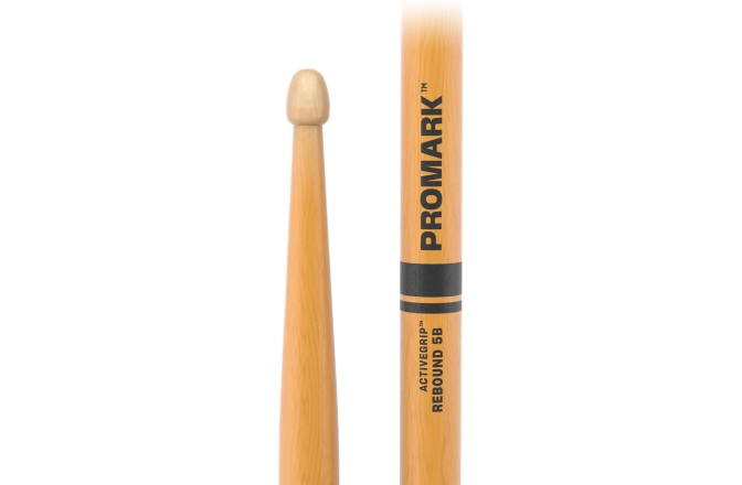 Bețe de tobe ProMark Rebound 5B ActiveGrip Clear Hickory