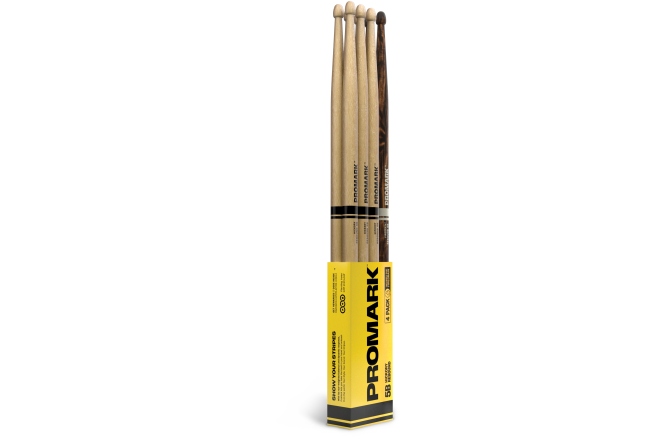 Bețe de tobe ProMark Rebound 5B Hickory Drumstick 4-Pack