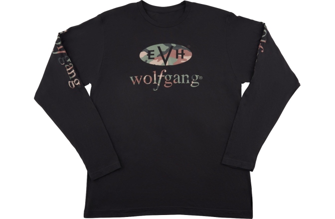 Bluză EVH  Wolfgang Camo Long Sleeve T-Shirt Black M