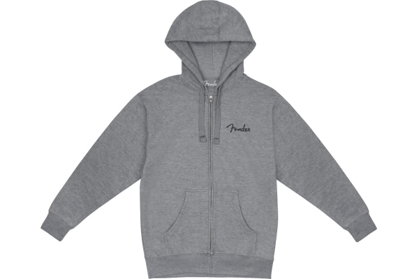 Spaghetti Small Logo Zip Front Hoodie Gray Spaghetti Small Logo Zip Front Hoodie Gray
