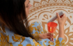 Bol de meditație cu mâner Meinl 3.25" Essence Solfeggio Crystal Singing Bowl 963 Hz, Coral Reef