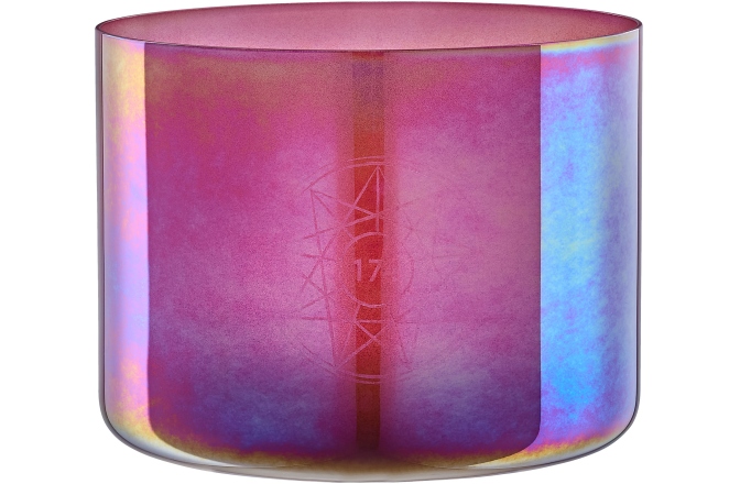 Bol de meditație cu mâner Meinl 8" Essence Solfeggio Crystal Singing Bowl 174 Hz, Brandy Rose