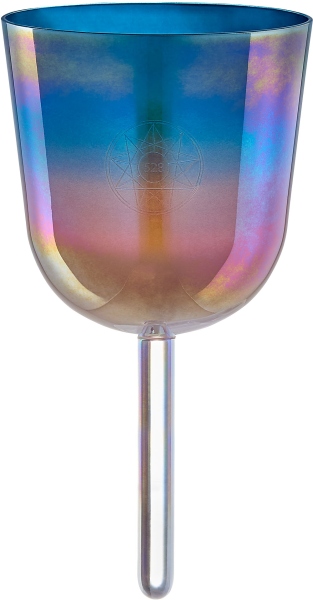 Meinl Sonic Energy 4.5'' Essence Solfeggio Crystal Singing Bowl Mi 528 Hz, Sunrise Blue