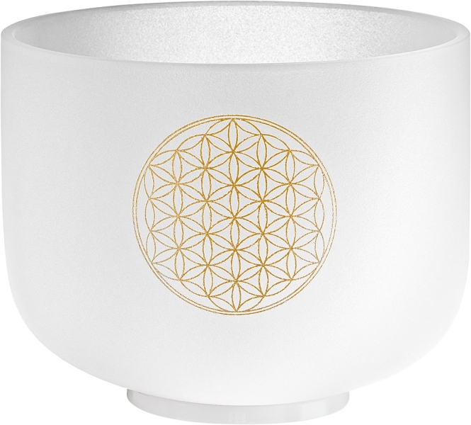 Meinl Sonic Energy Crystal Singing Bowl White-frosted 20 cm C Sharp 5 Flower of Life
