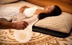 Bol de meditaţie Meinl Solfeggio Crystal Singing Bowl, Mi 528 Hz, 8" / 20 cm, Solarplexus Chakra