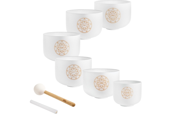 Meinl Solfeggio Crystal Singing Bowl Set