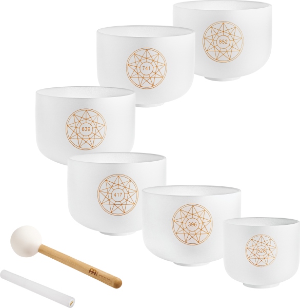 Meinl Solfeggio Crystal Singing Bowl Set