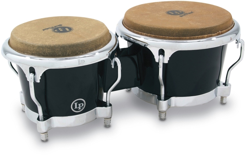Latin Percussion Bongo Fibră de sticlă Negru