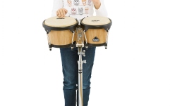 Bongo  Nino Percussion Wood Bongo - Natural/Black