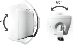 boxe de exterior rezistente la umiditate pentru perete Omnitronic OD-5 Wall Speaker 8Ohms white 2x