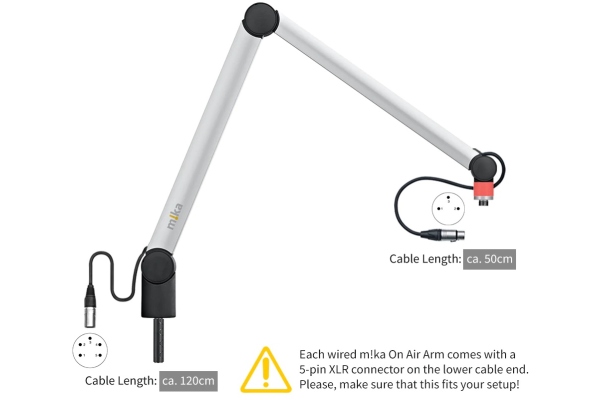 m!ka On Air Microphone Arm M aluminum XLR m!ka On Air Microphone Arm M aluminum XLR