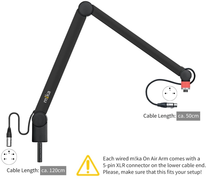 Yellowtec m!ka On Air Microphone Arm M black XLR