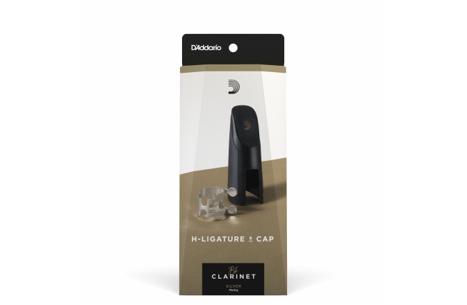 Brățară și Capac de Clarinet Daddario Woodwinds H-Ligature & Cap Bb Clarinet Silver