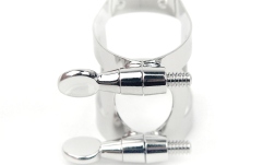 Brăţară şi Capac pentru Saxofon Sopran Daddario Woodwinds Ligature & Cap Soprano Saxophone Nickel