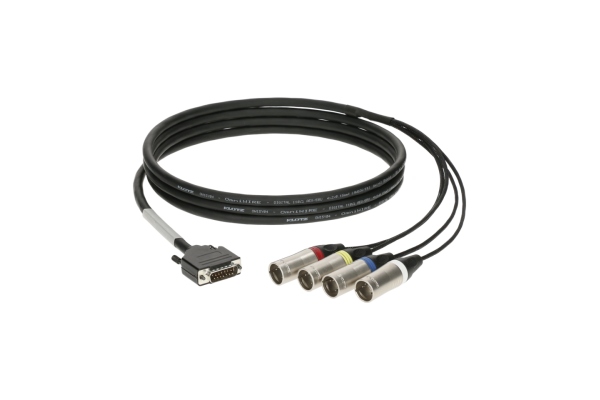 Klotz CATLink RACK 4-channel breakout loomD-Sub 15p M - 4x XLR 5p M - 1.5 m