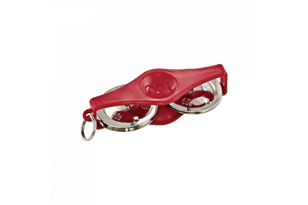 Hand Percussion Key Ring Tambourine - red Hand Percussion Key Ring Tambourine - red