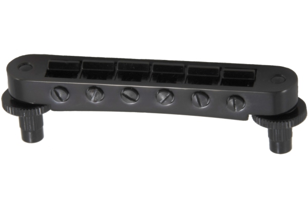 521BC Tune-O-Matic Guitar Bridge (Unnotched) - Black Chrome 521BC Tune-O-Matic Guitar Bridge (Unnotched) - Black Chrome