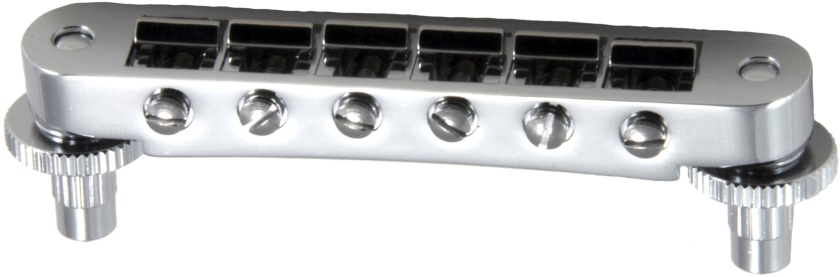 Grover 521C Tune-O-Matic Guitar Bridge (Unnotched) Chrome