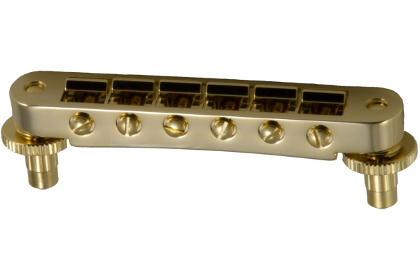521G Tune-O-Matic Guitar Bridge (Unnotched) Gold 521G Tune-O-Matic Guitar Bridge (Unnotched) Gold