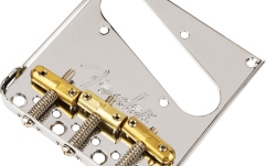 Bridge Fender 3-Saddle Top-Load/String-Through Tele Bridge with Compensated Brass “Bullet” Saddles