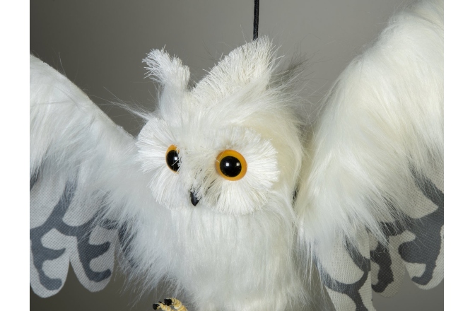 Bufniță Albă Animată Europalms Halloween Snow Owl Animated 80cm