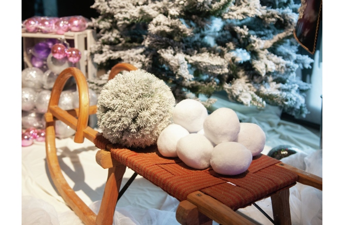 Bulgări de zăpadă Europalms Snowballs, 7,5cm, 10x