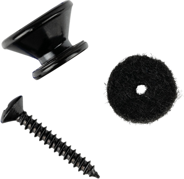 Ortega strap pins (pair) incl. washer and screw - Black