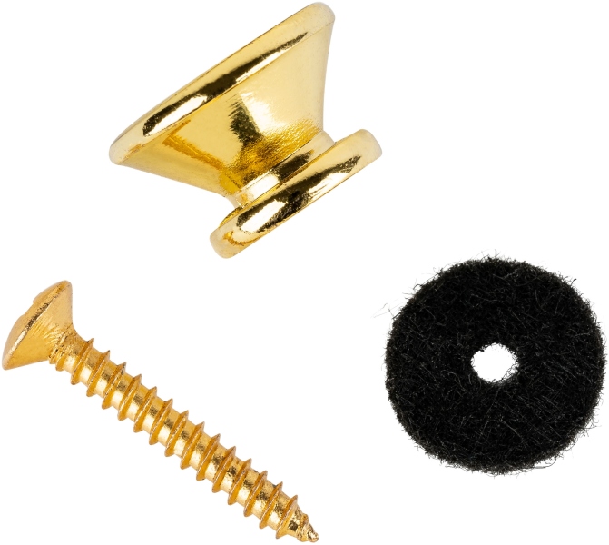 Ortega Strap pins (pair) incl. washer & screw - Gold