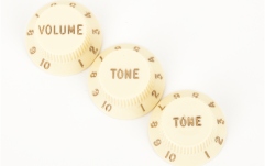 Buton potențiomeru chitară Fender Stratocaster Knobs Aged White (Volume Tone Tone) 
